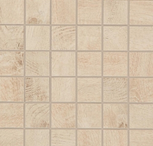 Mozaika gres drewno rustykalna beż Marazzi Treverkhome Mosaico Betulla 30x30