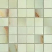 Emil Ceramica Tele Di Marmo Pure Onyx Mosaico 5x5 Onyx Giada Full Lappato 30 x 30 cm mozaika EMQW, zielony