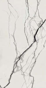 Płytki podłogowe marmur białe z czarną żyłą Florim Floor Gres B&W_Marble Breach High-Glossy 60X120x10mm