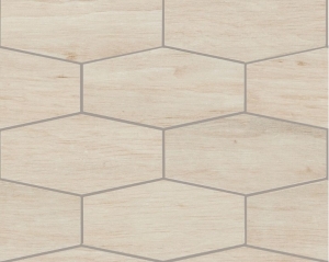 Mozaika gresowa romby drewno beż Treverkchic Teak Africa Mosaico MH5U 30x25