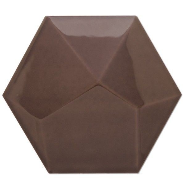 Antonus Heksagon Piramidal Chocolate Brillo 17x15 płytka ścienna 108431