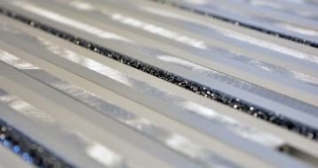 Mozaika aluminiowa szrebrna czarny brokat paseczki Metropol MM 0751 27,2x 30,2 85143