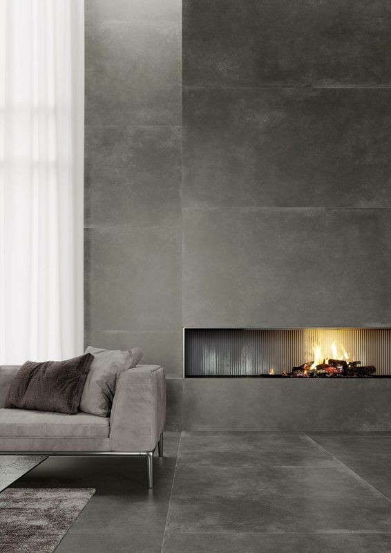 Cerrad Modern Concrete Graphite Lappato 79,7x79,7 płytki gresowe imitujące beton 120668