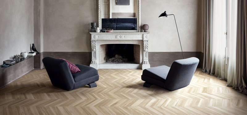 Płytki beżowe francuska jodełka Piemme Fleur De Bois Chevron Miel Naturale 60x120 79206