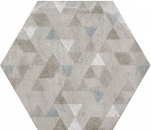Płytki heksaganalne patchwork szary Equipe Hexagon Forest Silver 29,2x25,4