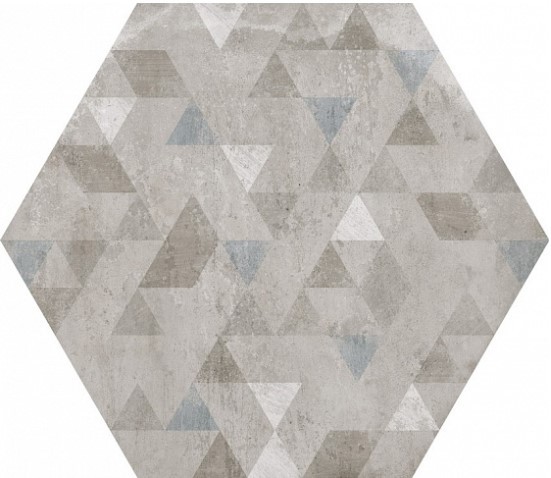 Płytki heksaganalne patchwork szary Equipe Hexagon Forest Silver 29,2x25,4 22884