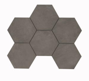 Płytki sześciokątne szare Marazzi Powder Crete MNCD 21X18.2 ag