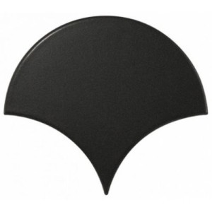 Equipe Scale Fan Black Matt 10,6x12 płytka ścienna