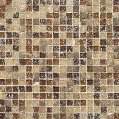 Mozaika mix przezroczysta brąz beż kamień potłuczone szkło mix Dell Arte Atlas Mix 30,5x30,5 31070