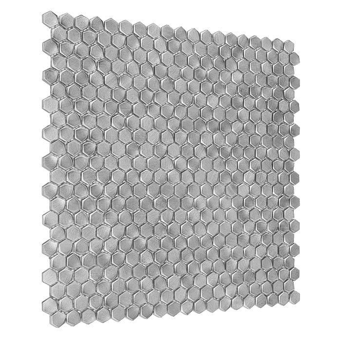 Dunin Metallic Allumi Silver Hexagon 14 30x30 mozaika heksagonalna metalowa 103696