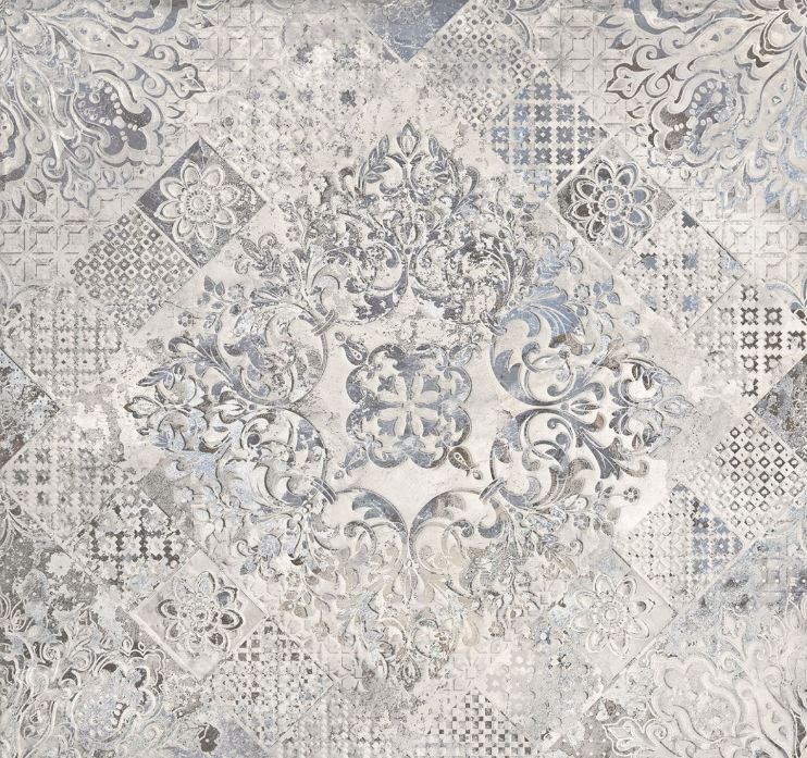 Gres decoracyjne wzorzyste imitujące beton szare Absolut Keramika Troya Memphis Lappato 60x60 crt, kr 45616