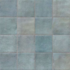 Płytki ciegiełki postarzane do łazienki jasno niebieskie Marazzi Zellige Cielo M5P5 10x10