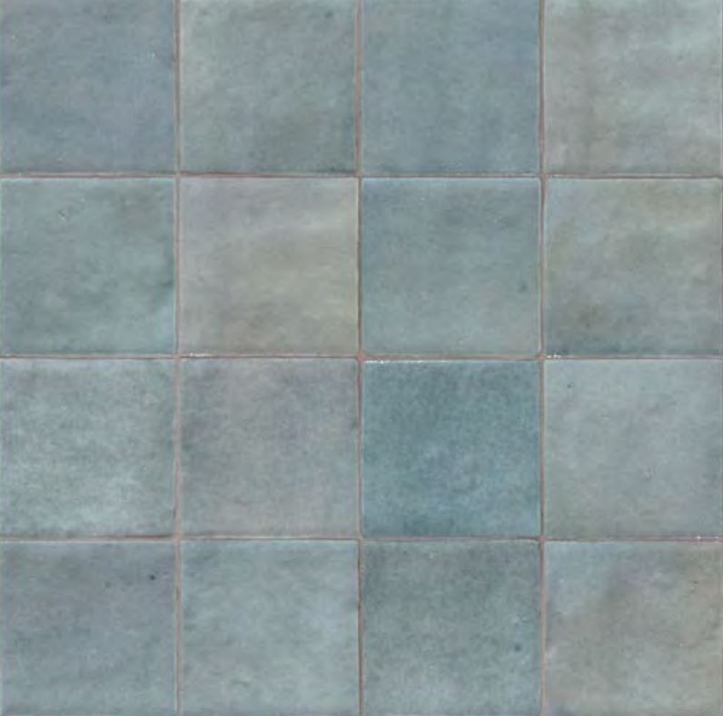 Płytki ciegiełki postarzane do łazienki jasno niebieskie Marazzi Zellige Cielo M5P5 10x10 84288
