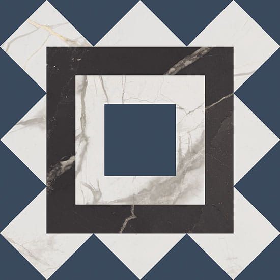 Fioranese Marmorea Intensa Deco Blueberry 20x20 CM5206R płytki patchwork gresowe 130601
