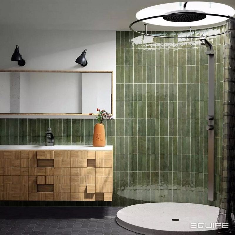 Equipe Tribeca Sage Green 6x24,6 płytka ścienna cegiełka 128502
