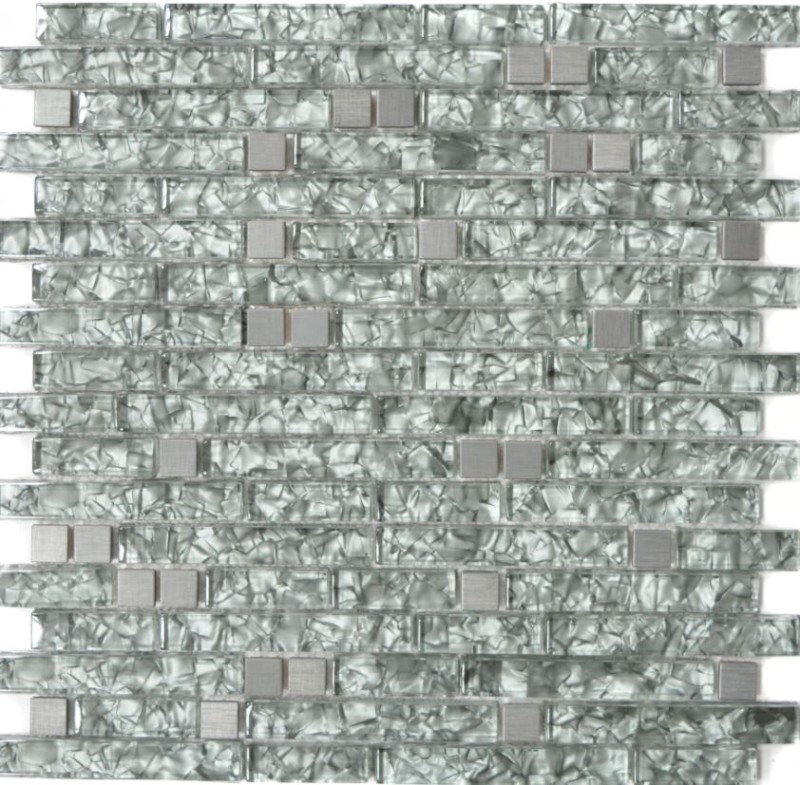 Mozaika bite szkło srebrne z metalem Metropol MM 0363 29,8 x 30,4 84984