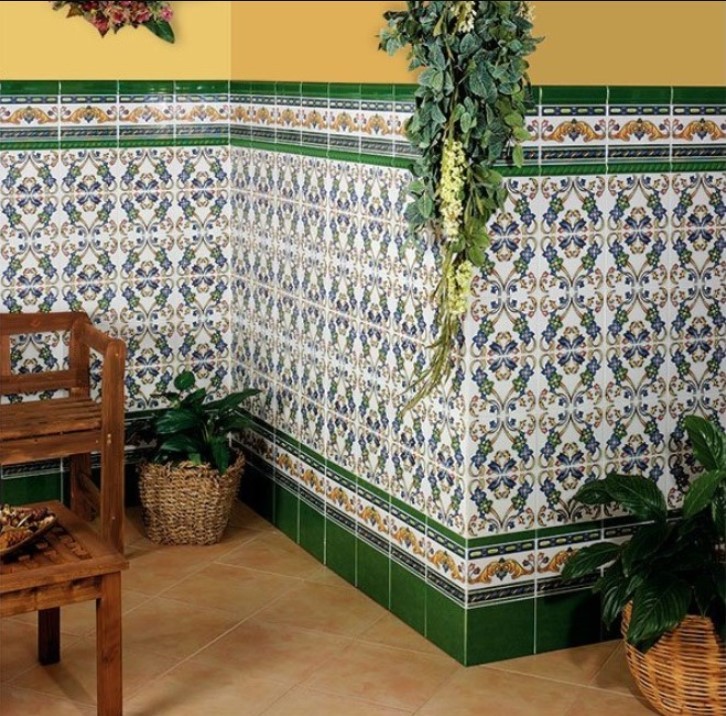 Płytki ścienne zielone Mainzu Zócalo Athambra Verde 14x28 63028