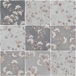 Barwolf Spatolato Blossom - Grey 13x13 płytka patchwork
