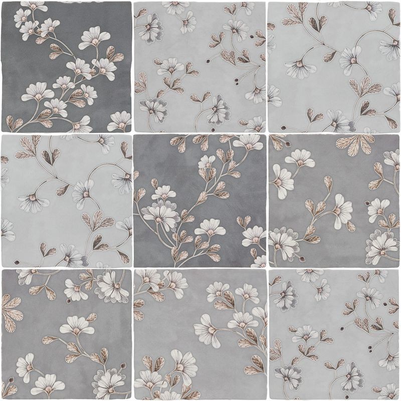 Barwolf Spatolato Blossom - Grey 13x13 płytka patchwork 117987
