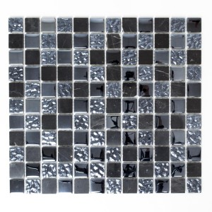 Mozaika mix grafit efekt lustrzany kwadrat Metropol MM 0058 32,7 x 30,2