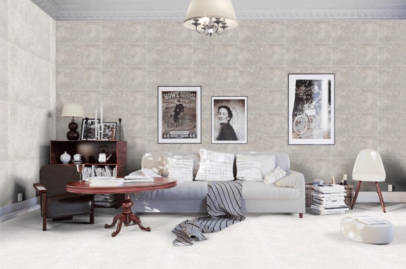 Płytki podłogowe imitujące metal,beton jasne szare lappato (półpoler) Azteca Studio Lux 60 Grey 60x60 14017