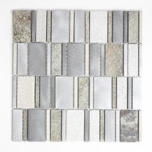 Mozaika mix prostokątna szara metal kamień Metropol MM 0201 29,8 x 29,4