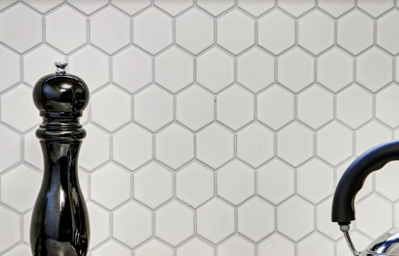 Mozaika heksagonalna biała ceramiczna Metropol MM 0091 32,5 x 28,1 73801