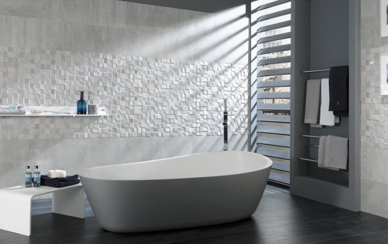 Porcelanosa Sena Acero 33.3x100 Płytki ścienne szary beton 14906