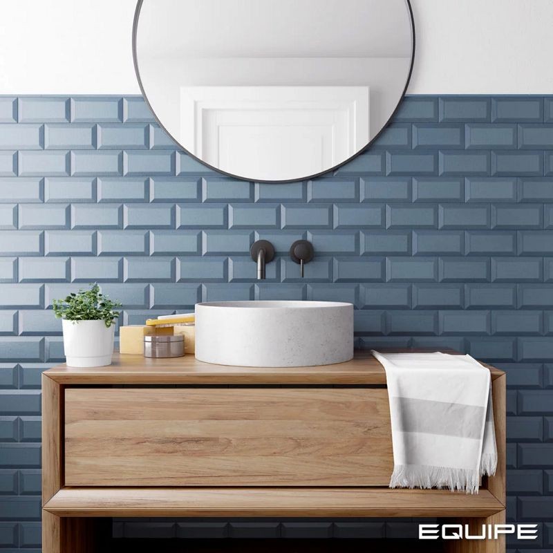 Equipe Memphis Cerulean Blue 10x10 płytki ścienne cegiełki 128223