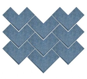 WOW Boho Elle Blue Raku 20x20 płytka ścienna