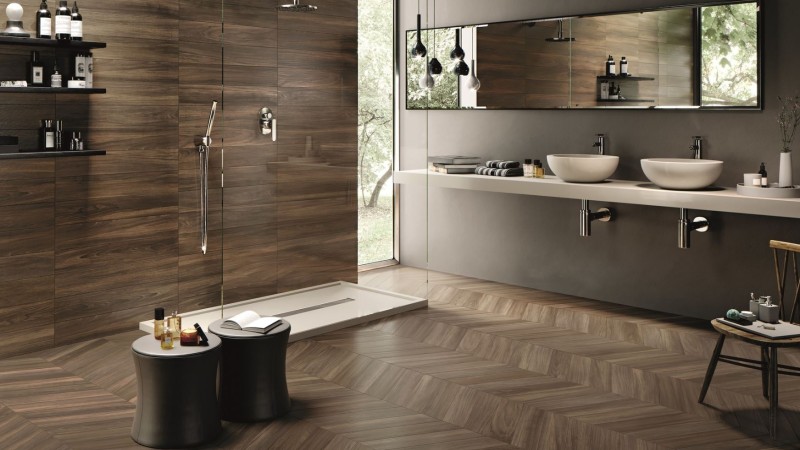 Gres drewno orzech brąz drewno Emil Ceramiche Sleek Nut Nat 15x90 57669