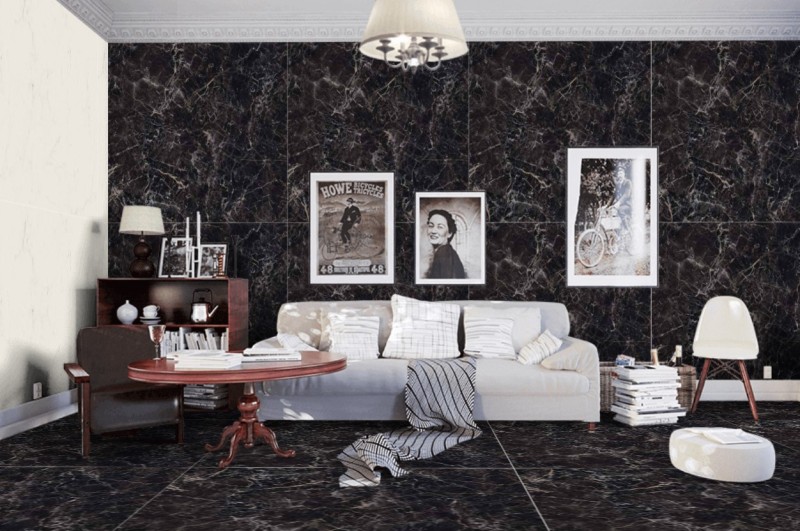 Płytki-spieki imitujące ciemno-brązowy marmur połysk Marazzi Grande Marble Look S. Laurent Lux M0GA 120x240 16418
