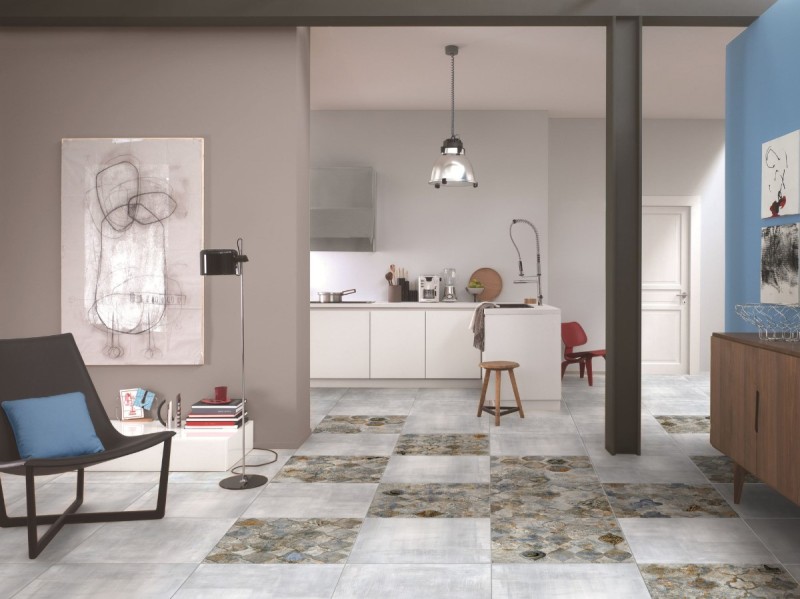 Płytka gresowa betonopotobna szara Absolut Keramika Corfu G 60x60 crt 68801