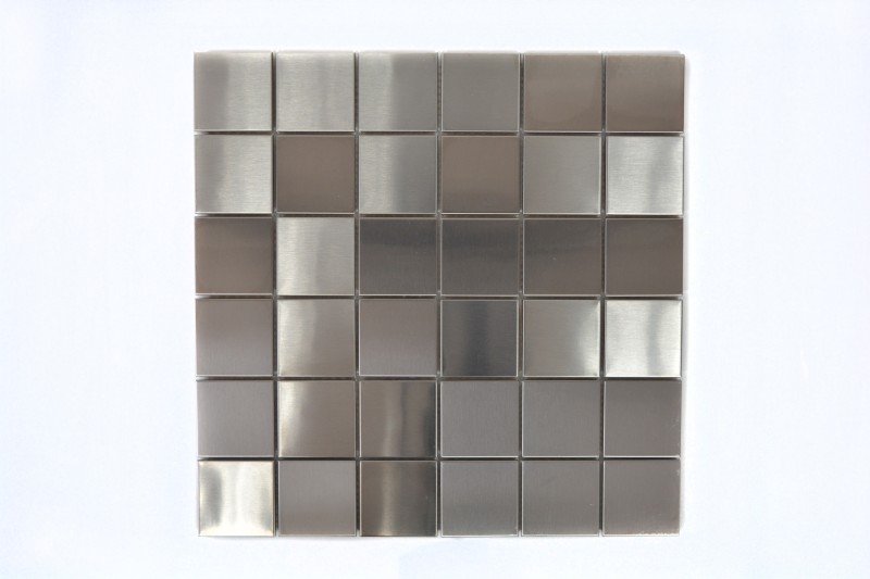 Mozaika aluminiowa srebrna duży kwadrat Metropol MM 0329 29,8 x 29,8 79484
