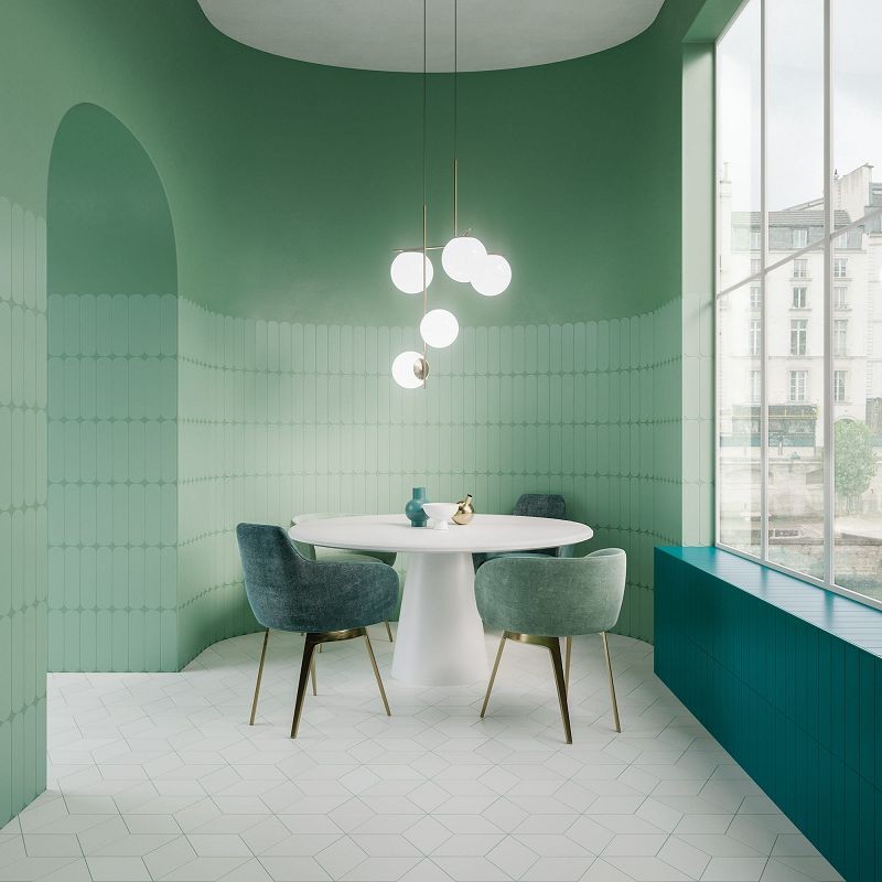 WOW Grace Teal Gloss 7,5x30 płytki ścienne cegiełki 155980