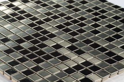 Mozaika złota czarna metal świecąca Dell Arte Royal Steel 30,5x30,5 31075