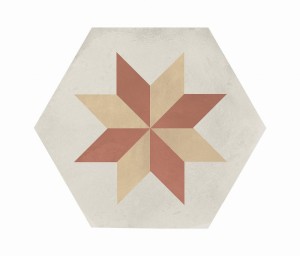 Marca Corona Terra Art Stella Tramonto/Crema Esagona 25x21,6 I428 płytki heksagonalne