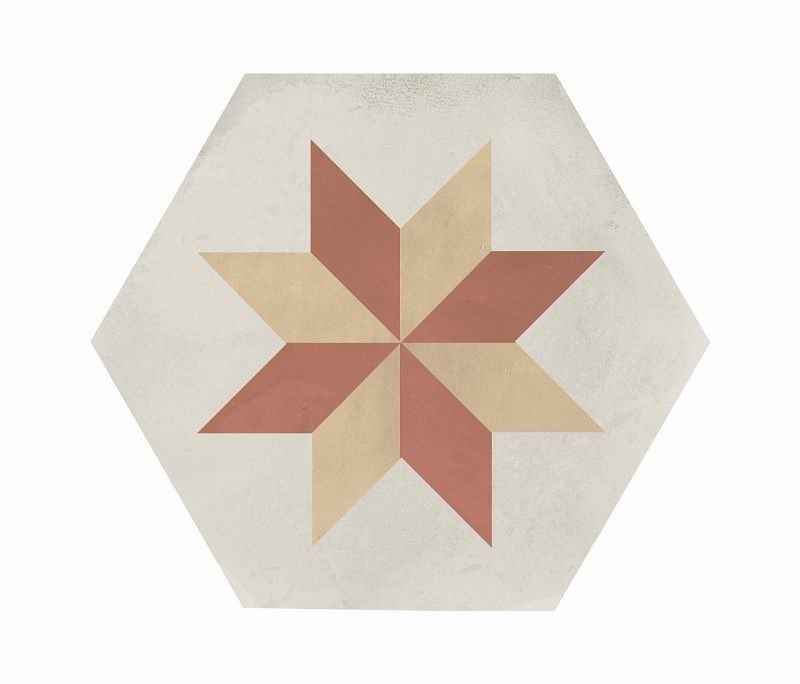 Marca Corona Terra Art Stella Tramonto/Crema Esagona 25x21,6 I428 płytki heksagonalne 144432
