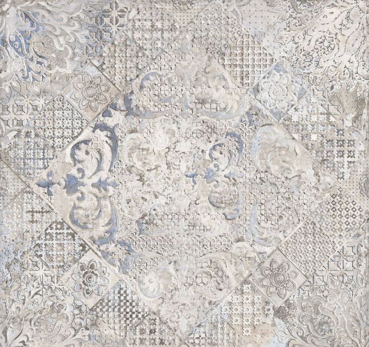 Gres decoracyjne wzorzyste imitujące beton szare Absolut Keramika Troya Memphis Lappato 60x60 crt, kr 45620