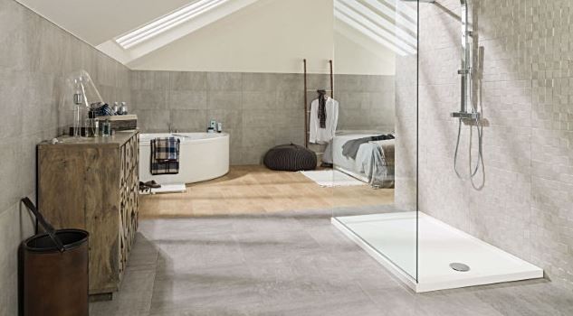 Płytki podłogowe beton szare Porcelanosa Dover Acero P18569521 59,6X59,6 43065