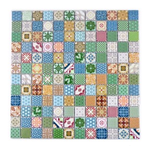 Mozaika wzorzysty kolorowy patchwork mały kwadrat Metropol MM 0539 30,0 x 30,0