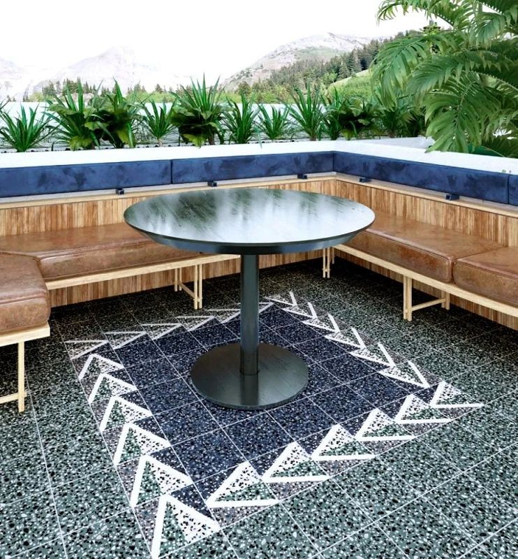Ribesalbes Ceramica Terrazzo Blue 20x20 płytki lastryko gresowe 150337
