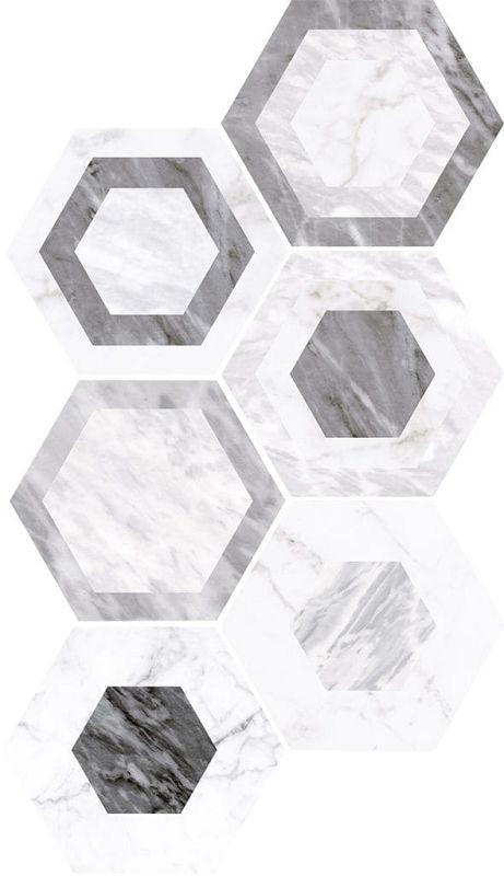 Equipe Bardiglio Geo 17,5x20 płytka heksagonalna patchwork 126876