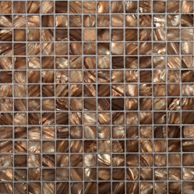 Mozaika z muszli brązowa perła Dell Arte Seashell Dark 30,5x30,5 31005