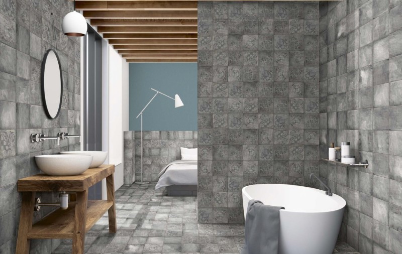 Płytki łazienkowe wrzoryste szare Mainzu Forli Decor Borghese 20x20 50538