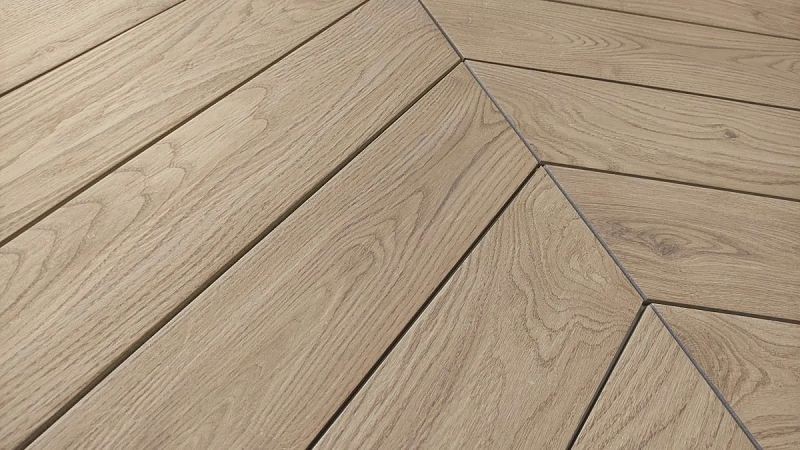 Emil Ceramica Mimesis Ecru Chevron Nat. 11x54 EKPC płytki drewnopodobne jodełka 126098