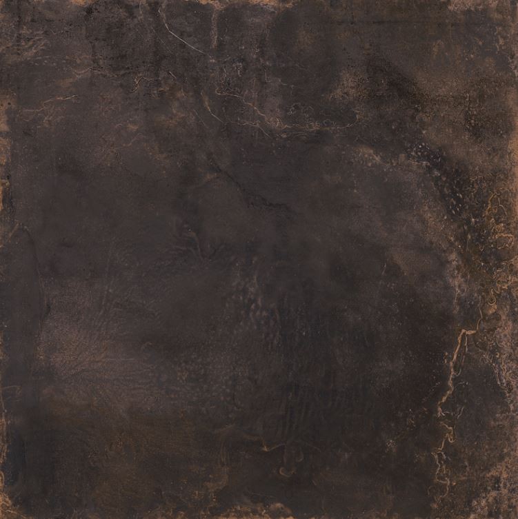 Płytki grafit przetarte ze rdzą metalizowane industrialne Sant Agostino Oxidart Black 90x90 79397