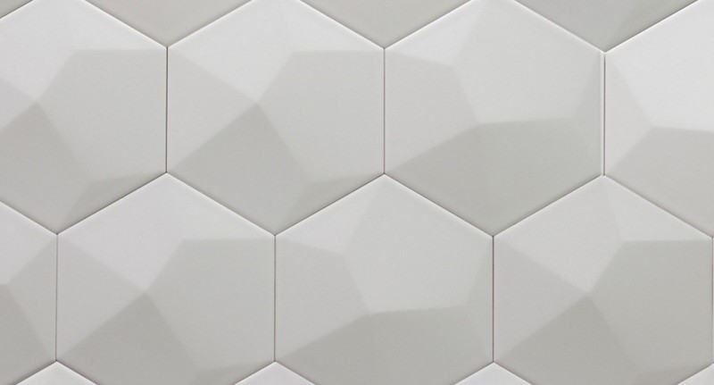 Płytki Heksagonalne 3D Decus Piramidal Blanco Mate 17x15 25224