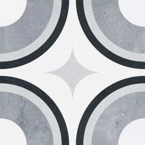 Plytka wzór kółka szare grafitowe mały kwadrat Mayolika Absolut Decor Civic 20x20