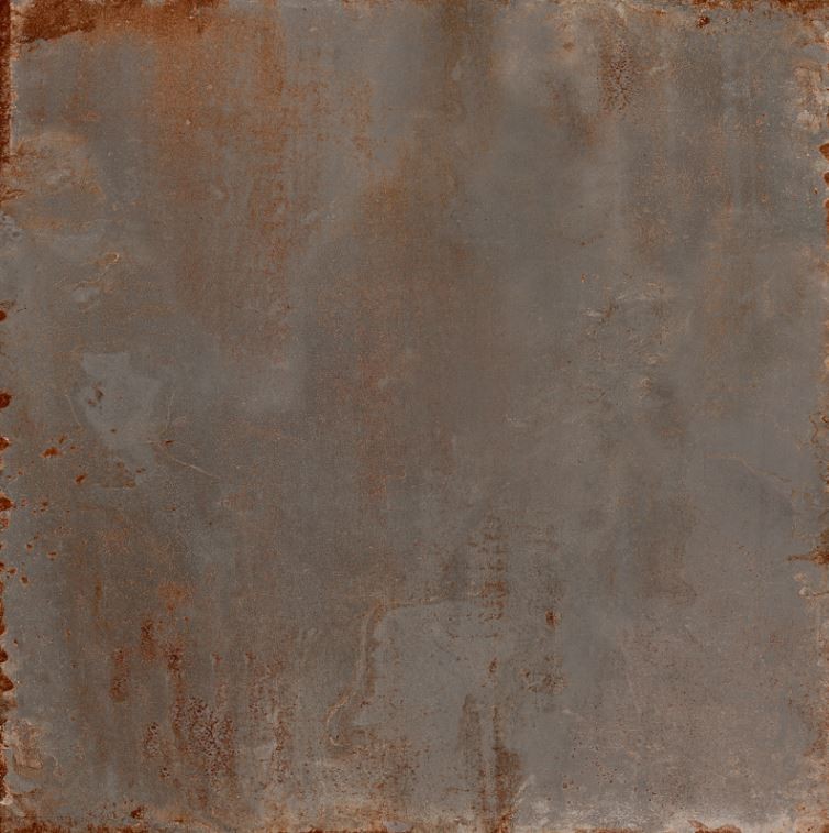 Płytki brąz przetarte ze rdzą metalizowane industrialne Sant Agostino Oxidart Iron 90x90 79320